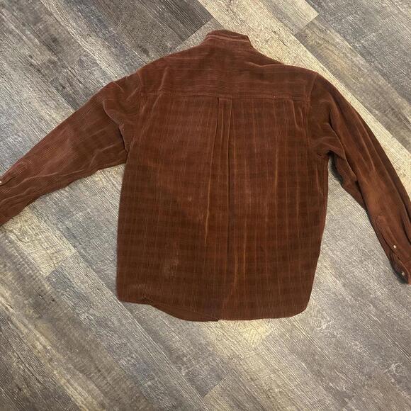 The Territory Ahead Men’s L Brown Silk Blend Button Down Shirt Casual Travel - Picture 6 of 8